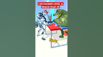 😱 Steel Man Vs Crocodile - Muscle Rush 3D hulk #shorts #musclerush #viral #mobilegame