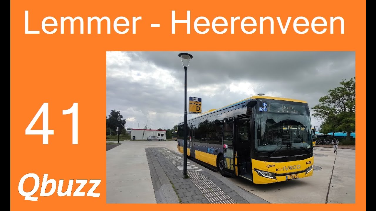 Qbuzz Friesland Trajectvideo Buslijn 41 Lemmer - Spannenburg - Joure - Heerenveen