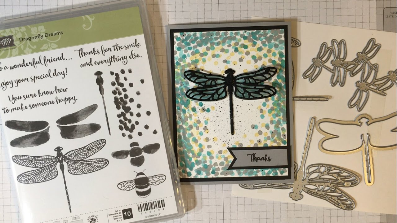 Stampin' Up! Dragonfly Dreams Artistic Handmade Thank You Card - YouTube