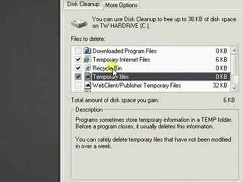 How To Clear Veel Diskspace Win XP / Vista