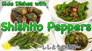 4 easy side dishes with Shishito Peppers 〜ししとう副菜四種〜 | easy Japanese home cooking recipe