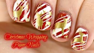 Christmas Wrapping Paper Nails