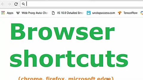 Browser shortcut keys (chrome, Microsoft edge, mozilla firefox)