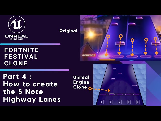 UE5] Creating The 5 Lanes In Fortnite Festival : Part 4 Fortnite