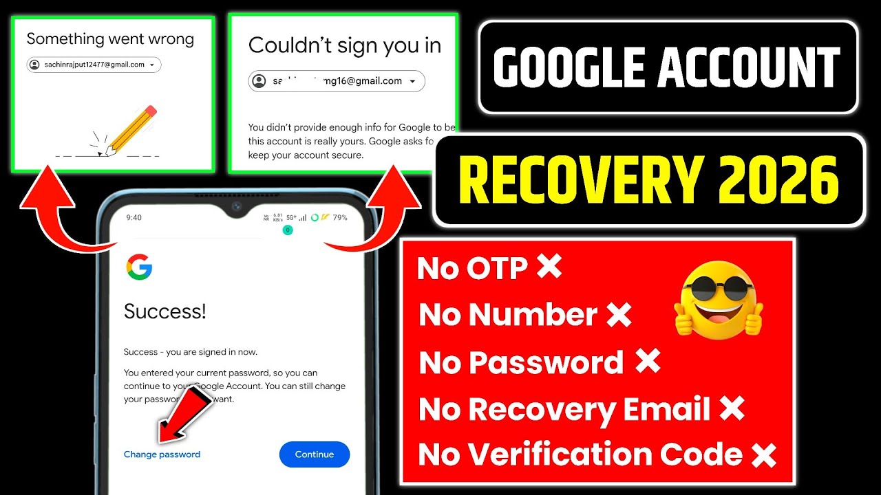Gmail Account Recover Kaise Kare 2026 l how to recover gmail account l google account recovery