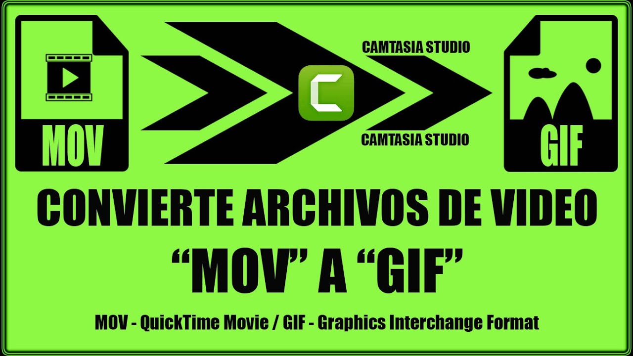 Convertir archivos de video mov a gif - Camtasia Studio 2025
