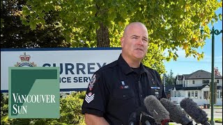 Three men arrested, charged in Surrey extortion shooting
