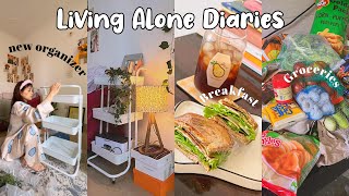 Living Alone Diaries 🥪☕️ | days in my life🍡| Unboxing Amazon Home Decors📦✂️🪴