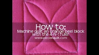 How To: Machine Quilt an Orange Peel Quilt Block