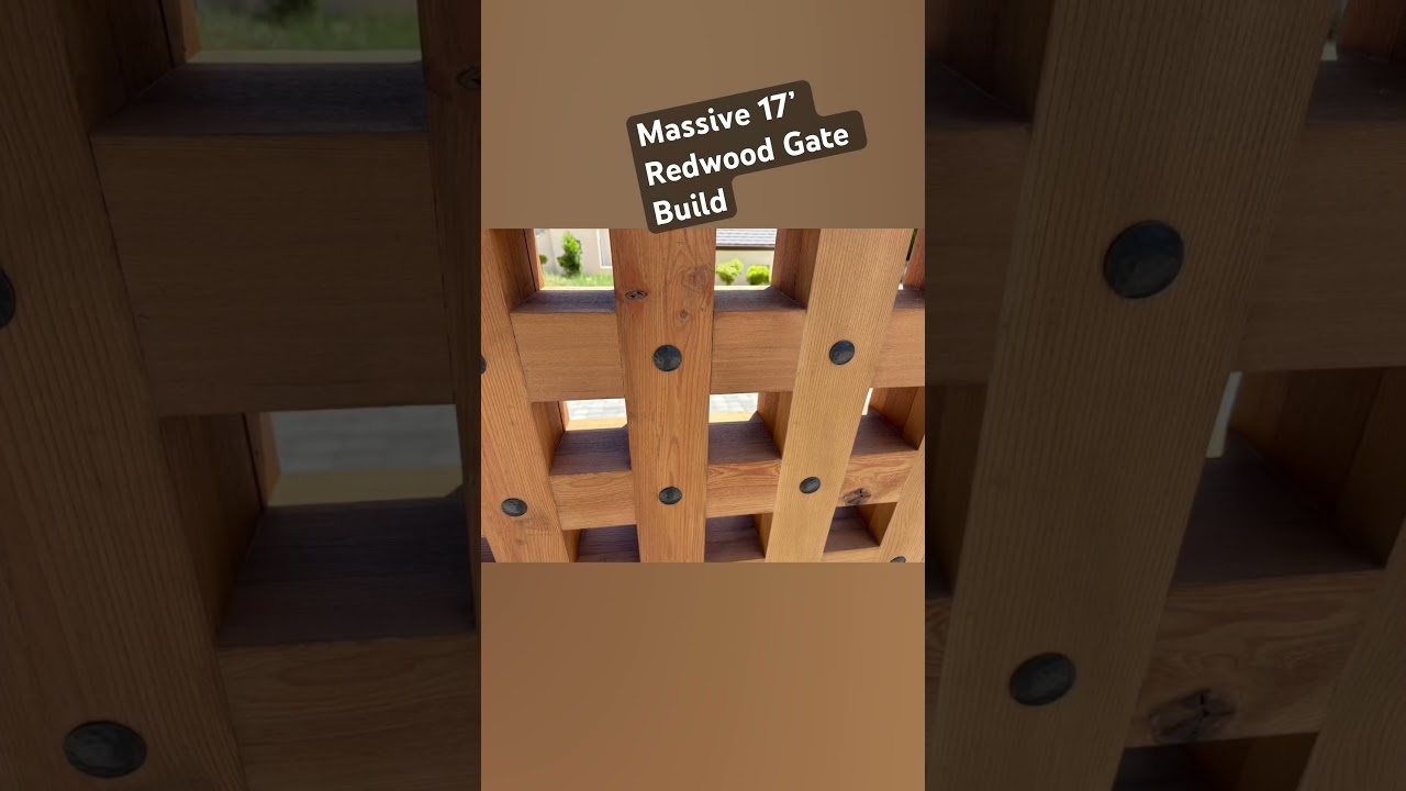 19ft wide 5” thick Redwood Gates Project