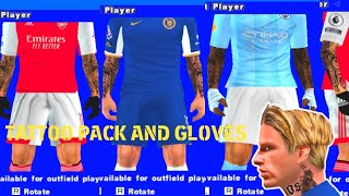 Tattoos & Gloves Pack For PES PPSSPP With Neck Tattoo Free Download