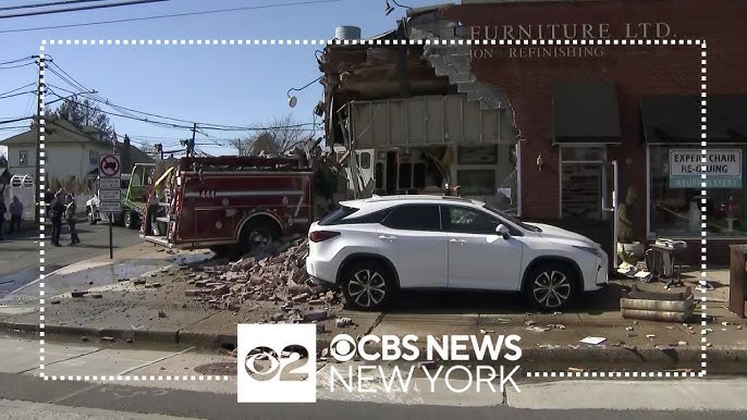 Video Shows Fire Truck Crashing Into Building On Long Island