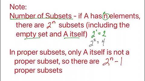 Determine the Number of Subsets and Proper Subsets in a Given Set