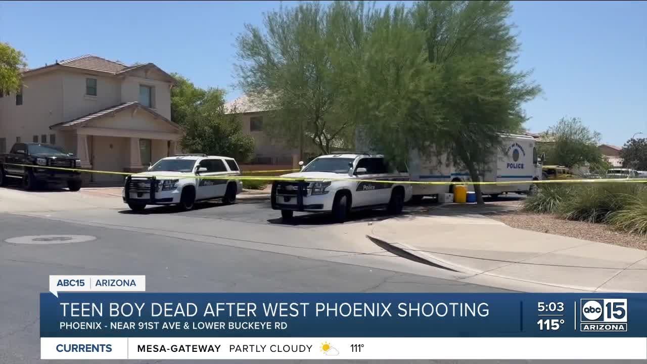 Teen boy dead, another detained after shooting in west Phoenix - YouTube