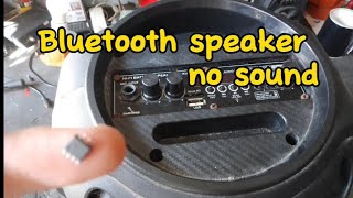 bluetooth speaker no sound audio ic problem..