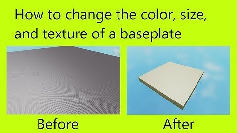 How to change the Size, Texture, and Color of a baseplate | Roblox Studio