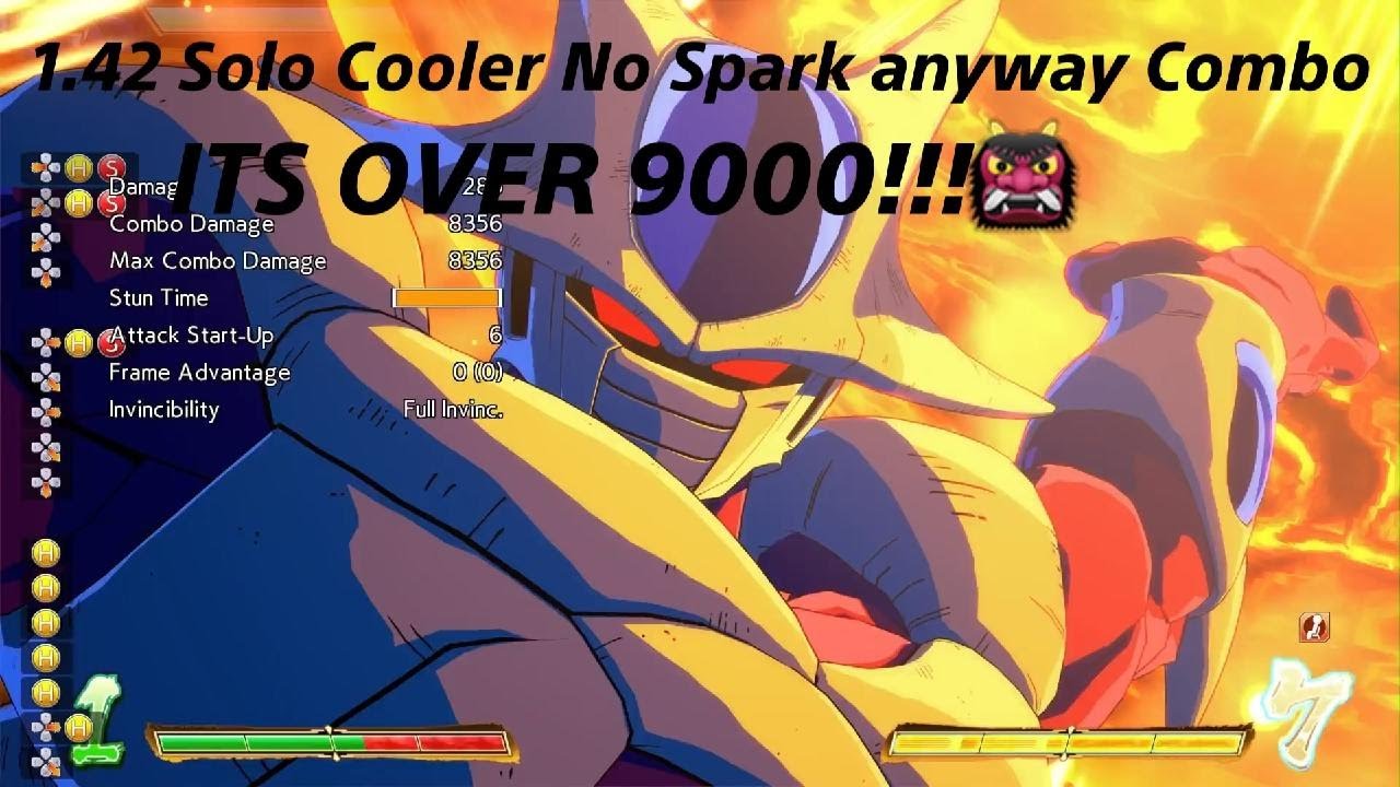 DBFZ 1.42 Solo Cooler No Spark Anywhere Combo ITS OVER 9000!!! 🧊🍨