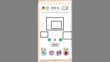 How many rectangles are there? Brain Test Level 76