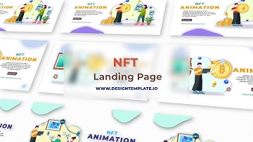 NFT Landing Page Landing Page After Effects Templates | Illustration Character Animation Set