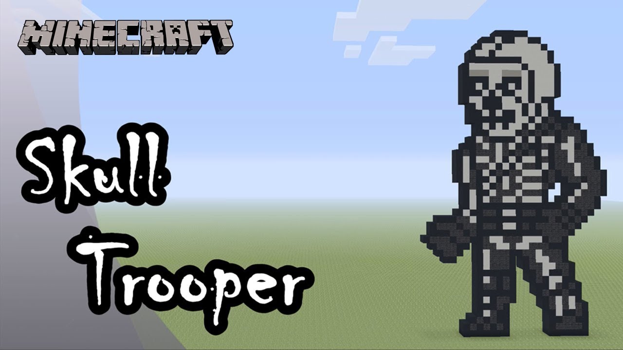 Minecraft Pixel Art Tutorial And Showcase Skull Trooper
