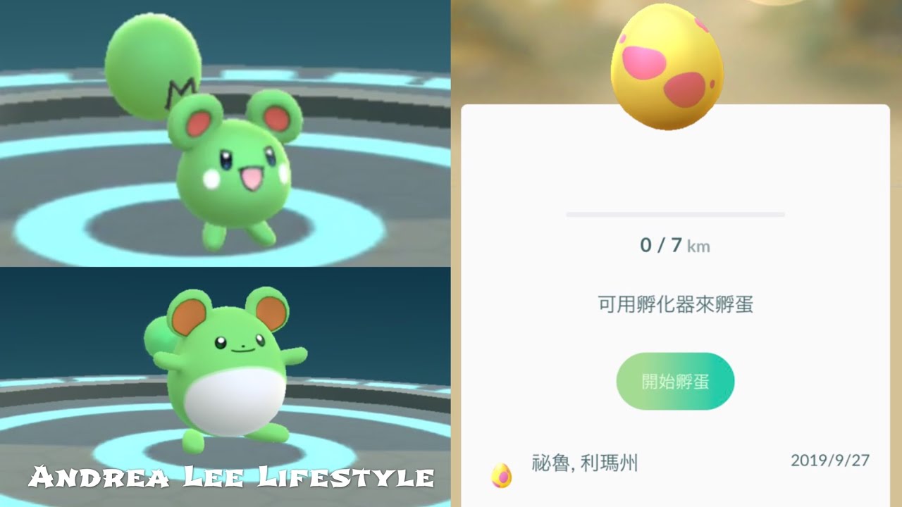 Pokemon Go 孵出色違露力麗感謝秘魯朋友accelrush的秘魯蛋 再進化色違瑪力露ルリリshiny Azurill マリルshiny Marill Youtube