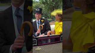 Prince William jokes with fellow Aston Villa fan at Royal Ascot