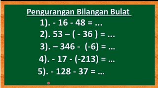 'PENGURANGAN BILANGAN BULAT NEGATIF dan BILANGAN BULAT POSITIF':#'MATEMATIKA KELAS 6 Semester1 K13'.