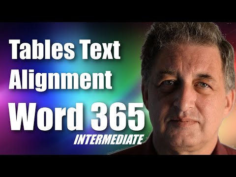 #19 Word 365 Tutorial Intermediate - Advanced Excel Tables, Text Alignment