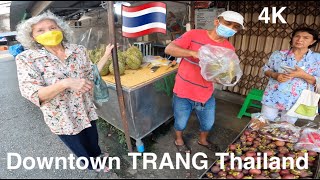 [4K] Walking Thailand: Trang City: Downtown streets