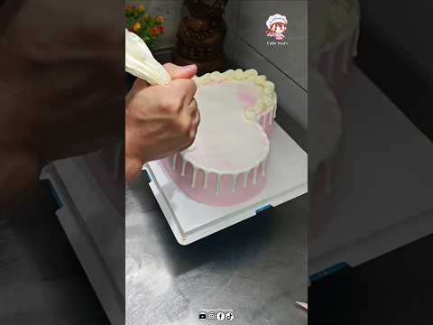 اروع طريقة تزيين كيك على شكل قلب