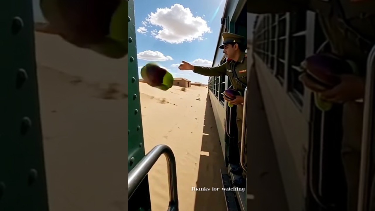 An army soldier saved an eggplant and a girl saved a capsicum plant from drying out it 😭 