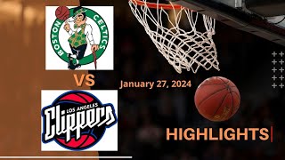 MELHORES MOMENTOS DE Boston Celtics vs Los Angeles Clippers  | January 27, 2024