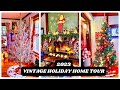 Vintage christmas home decor tour thrifted blow molds antiques homegoods  michaels decorating 2023