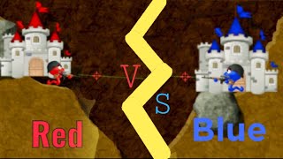Annelids.red vs blue gameplay capture the flag