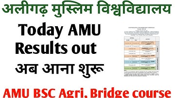 AMU today entrance result out 2022 AMU entrance test results bsc agri and bridge