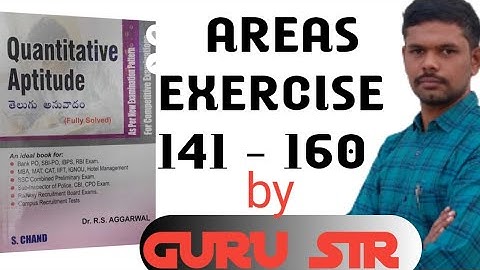 AREAS 141-160 || MENSURATION || RS AGARWAL BIT-BIT || GURU SIR