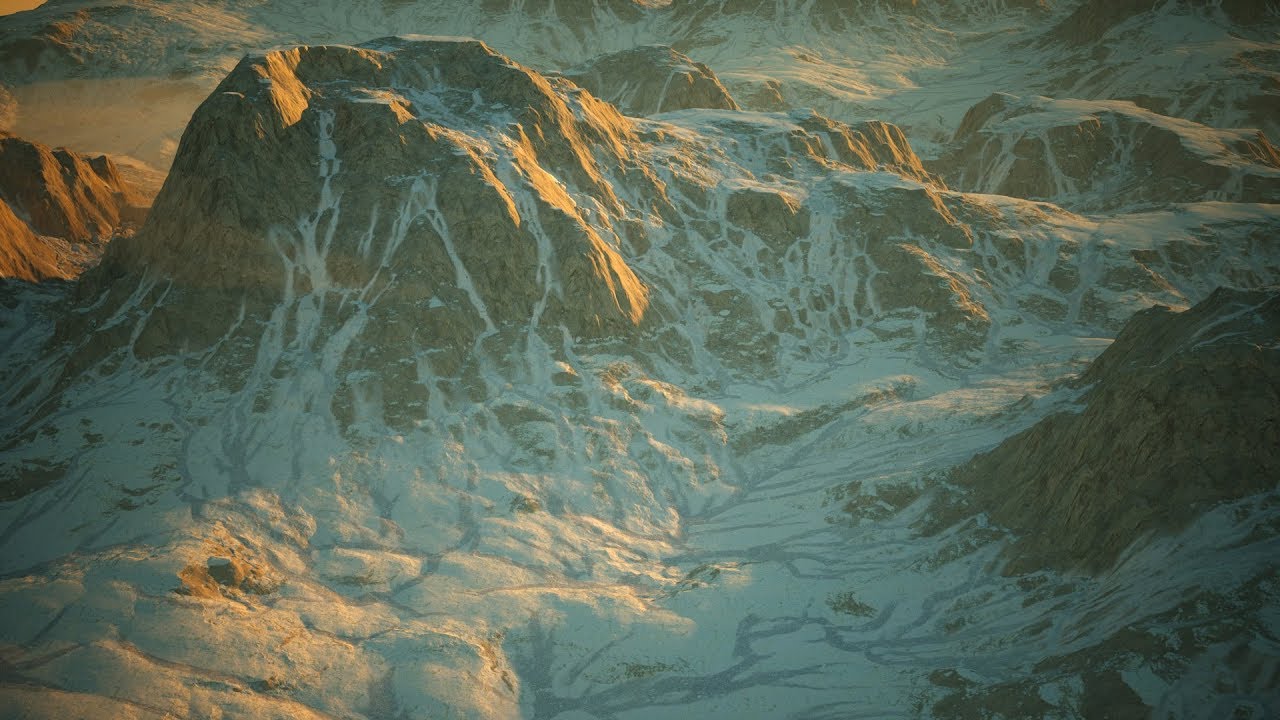 World Creator 2 tutorial. Frozen Terrain generation and texturing.