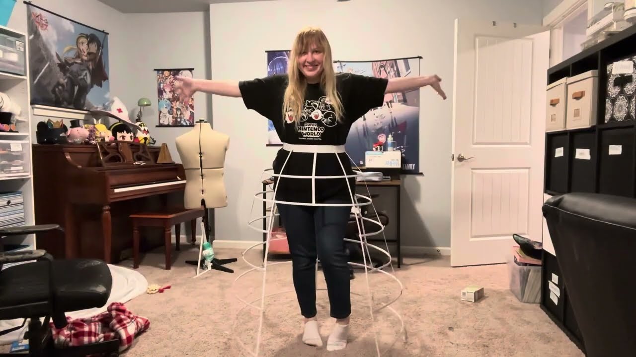 How to make an open front hoop skirt!