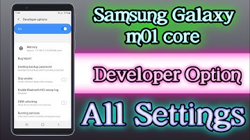 Samsung Galaxy m01 core Developer Option All Settings