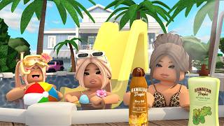 LAST TO LEAVE THE FAMILY POOL WINS $1000! *THE KIDS CHEATED* Roblox Bloxburg Voiced RP Roleplay