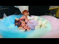 홍대 3단 솜사탕 아이스크림 브리또 / Amazing 3 Tier Cotton Candy Burrito - Korean Street Food