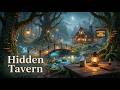 Hidden Tavern by the Stream | Enchanted Forest Ambience for Relaxation &amp; Sleep