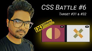 CSS Battle #6 - Conic (Target #31 - Equals & Target #32 - Band Aid)  - Solving Under 10 min