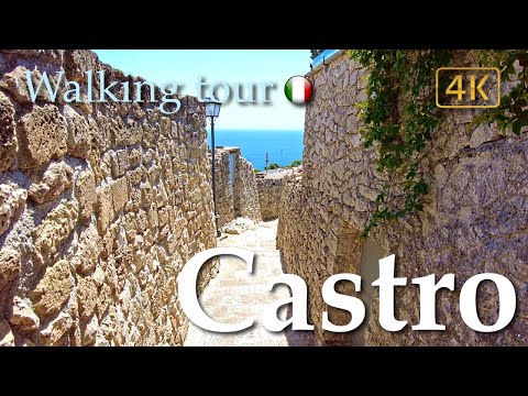 Castro (Puglia), Italy【Walking Tour】History in Subtitles - 4K