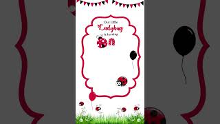 Lady Bug Birthday Video Invitation #ladybug #girlbirthday #videoinvitation #partyinvitation