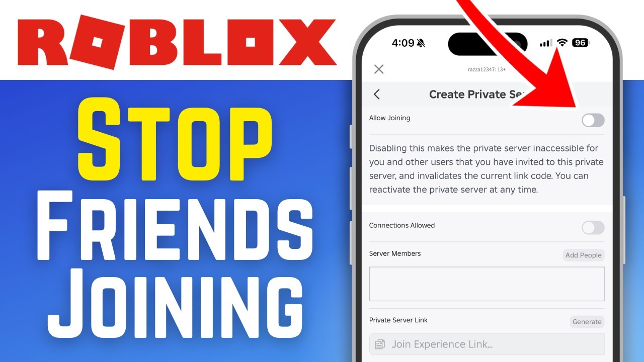 How To Stop Friends Joining Your Private Server In Roblox YouTube 