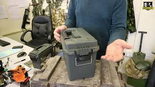 Army Surplus Style Plastic Ammo Boxes 50cal and 30 cal