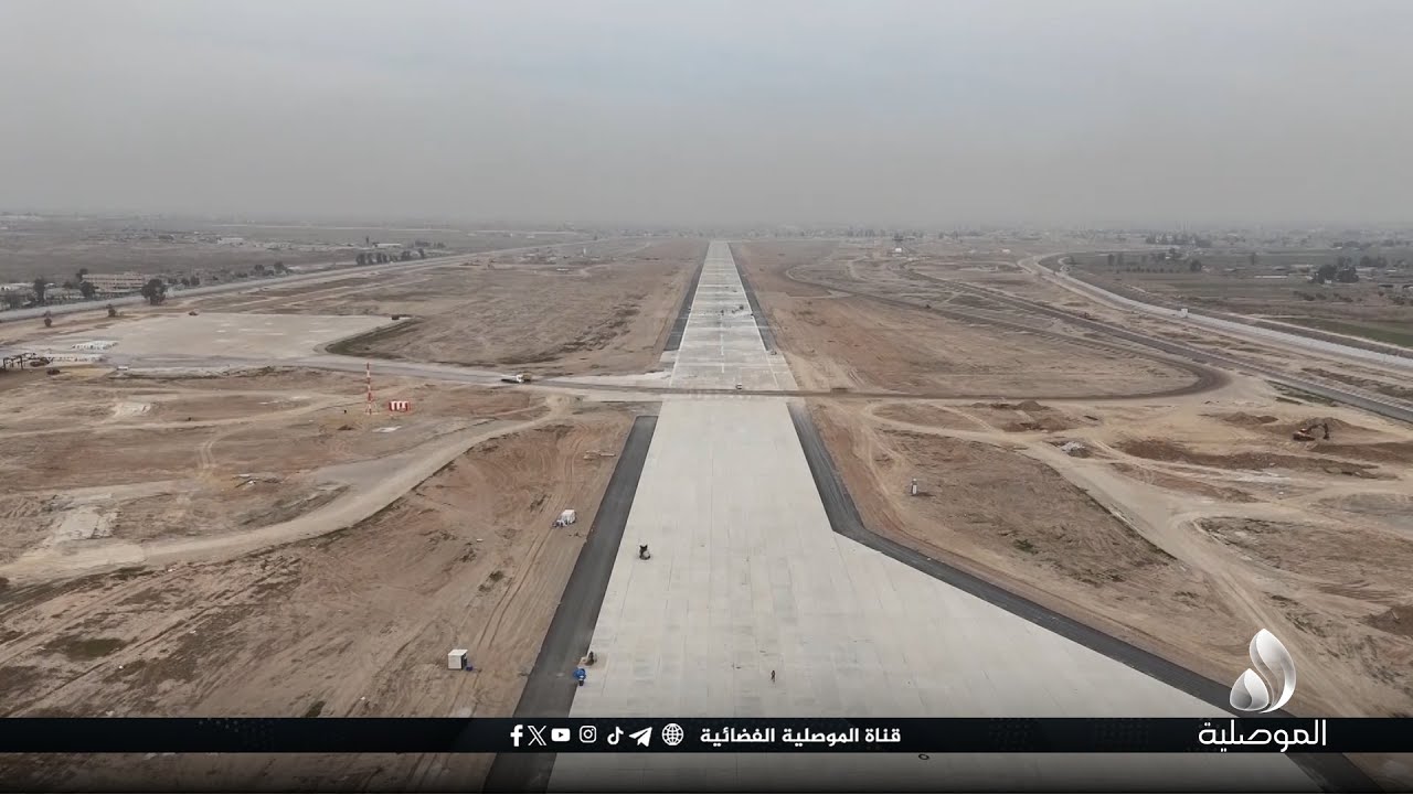 محافظ نينوى يشرف على نصب أجهزة التقرب الملاحي في مطار الموصل الدولي