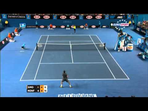 71 shot rally - Gilles Simon vs Gael Monfils - R3 Australian Open 2013