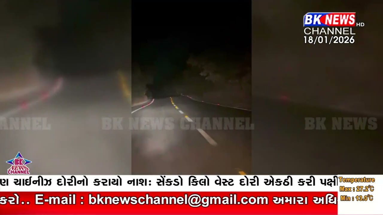 અંબાજી–આબુરોડ માર્ગે દીપડાની દહેશત..!